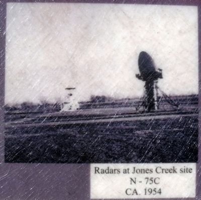 Radar at Jones Creek site N-75C ca. 1954 image. Click for full size.