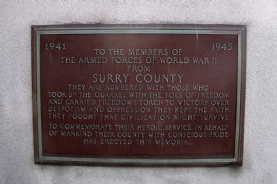 World War II plaque image. Click for full size.