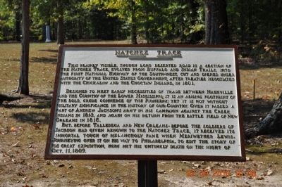 Natchez Trace Marker. Click for full size. Natchez Trace Marker image. Click for full size.
