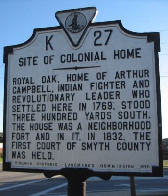 Site of Colonial Home Marker. Click for full size. Site of Colonial Home Marker image. Click for full size.