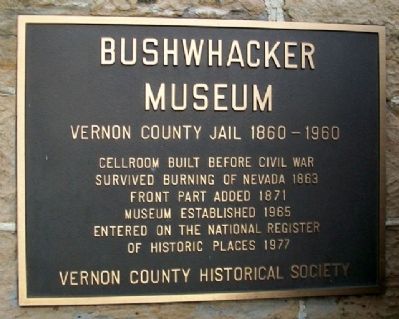 Bushwhacker Museum Marker image. Click for full size.