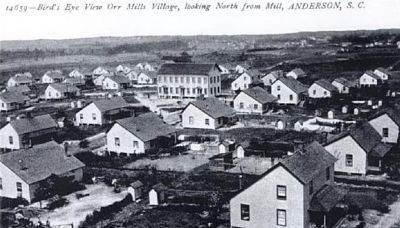 Bird-s Eye View of the Orr Mill Village<br>Looking North from Mill image. Click for full size.