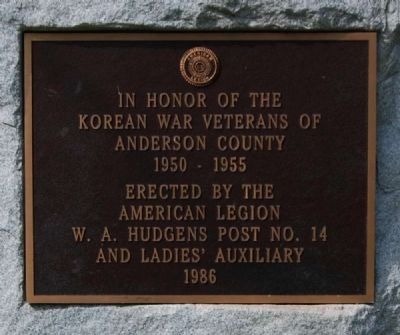 Korean War Veterans Marker image. Click for full size.