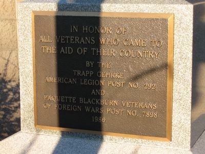 Veterans Memorial Marker image. Click for full size.