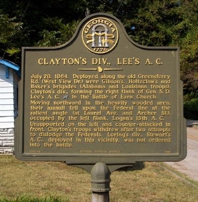 Clayton’s Div., Lee’s A.C. Marker. Click for full size. Clayton’s Div., Lee’s A.C. Marker image. Click for full size.