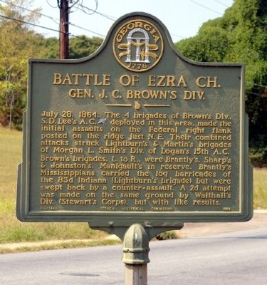 Battle of Ezra Ch. Marker. Click for full size. Battle of Ezra Ch. Marker image. Click for full size.