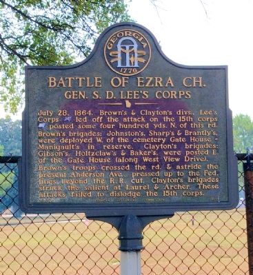 Battle of Ezra Ch. Marker. Click for full size. Battle of Ezra Ch. Marker image. Click for full size.