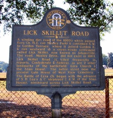 Lick Skillet Road Marker image. Click for full size.