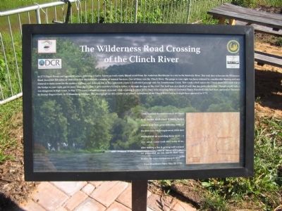 The Wilderness Road Crossing of the Clinch River Marker image. Click for full size.