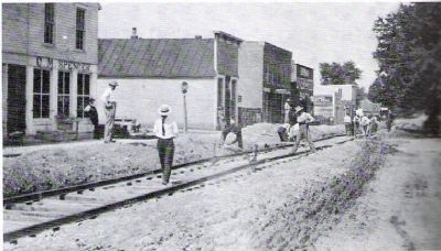 Rails being Laid for the Kingman Interurban - June 1909 image. Click for full size.