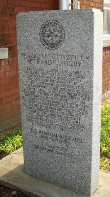 Leon Ogier Post No. 2 Marker [back] image. Click for full size.
