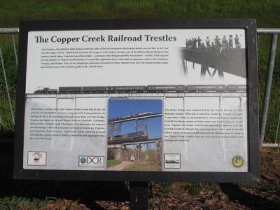The Copper Creek Railroad Trestles Marker image. Click for full size.