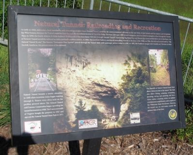 Natural Tunnel: Railroading and Recreation Marker image. Click for full size.