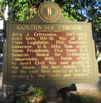 Governors' Corner Marker image. Click for full size.