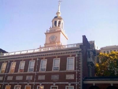 Tower on Independence Hall in Philadelphia, also designed by William Strickland. Click for full size. Tower on Independence Hall in Philadelphia, also designed by William Strickland image. Click for full size.