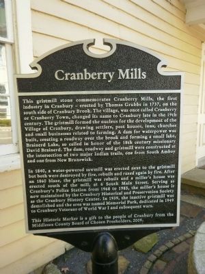 Cranberry Mills Marker image. Click for full size.