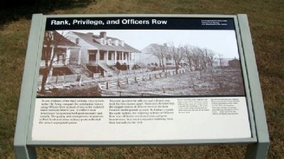 Rank, Privilege, and Officers Row Marker image. Click for full size.