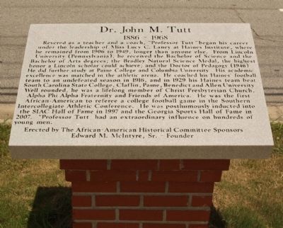 Dr. John M. Tutt Marker image. Click for full size.