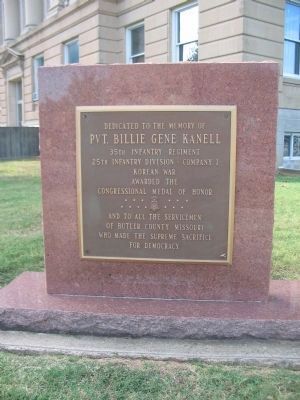 Pvt. Billie Gene Kanell Memorial image. Click for full size.