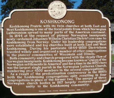 Koshkonong Marker. Click for full size. Koshkonong Marker image. Click for full size.