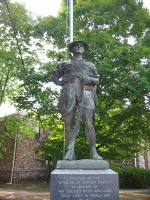 Doughboy Statue on Memorial image. Click for full size.