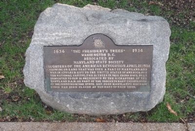 “The President�s Trees” Marker image. Click for full size.