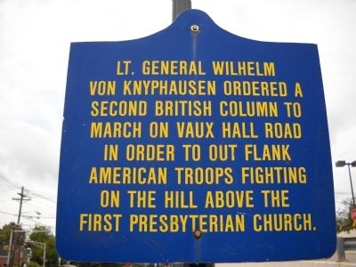 Gen. Wilhelm von Knyphausen Marker image. Click for full size.