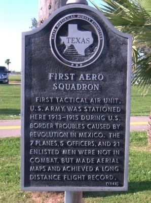 First Aero Squadron Marker image. Click for full size.