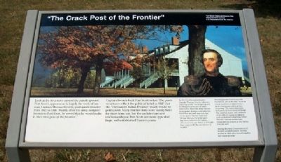 "The Crack Post of the Frontier" Marker. Click for full size. "The Crack Post of the Frontier" Marker image. Click for full size.