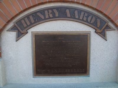 Henry Aaron Marker. Click for full size. Henry Aaron Marker image. Click for full size.