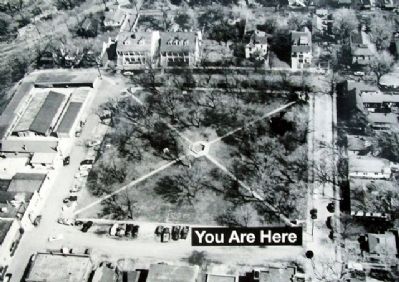 1960s Aerial Photo of Plaza on Marker image. Click for full size.