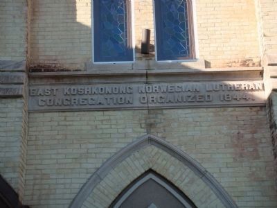 Closeup of the East Koshkonong Church. Click for full size. Closeup of the East Koshkonong Church image. Click for full size.