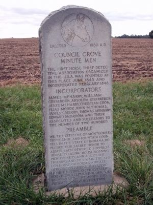 Full View - - Council Grove Minute Men Marker image. Click for full size.