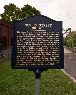 Nevius Street Bridge Marker image. Click for full size.