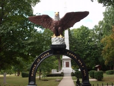 Eagle Gate at Tippecanoe Battle Grounds. Click for full size. Eagle Gate at Tippecanoe Battle Grounds image. Click for full size.