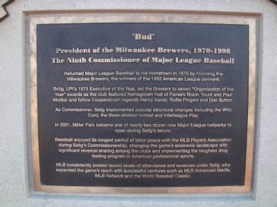 Allan H. Selig Marker. Click for full size. Allan H. Selig Marker image. Click for full size.