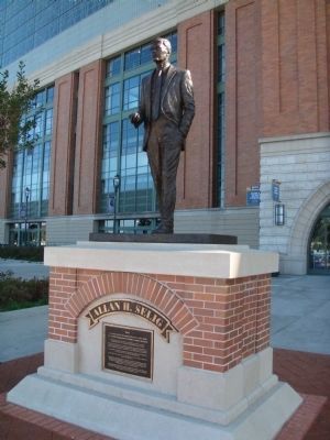 Allan H. Selig Marker and Statue. Click for full size. Allan H. Selig Marker and Statue image. Click for full size.