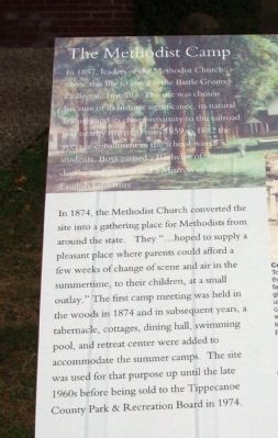 Left Section - - The Methodist Camp Marker image. Click for full size.