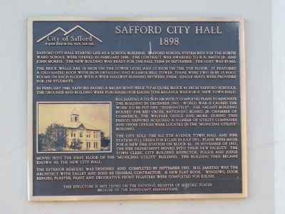 Safford City Hall Marker image. Click for full size.