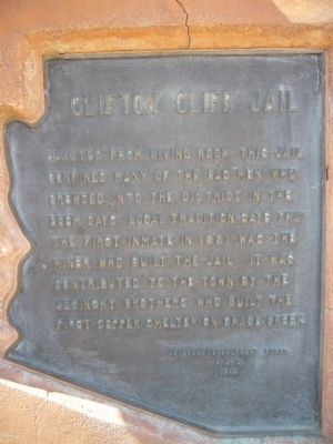 Clifton Cliff Jail Marker image. Click for full size.