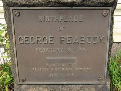 Birthplace of George Peabody Marker. Click for full size. Birthplace of George Peabody Marker image. Click for full size.