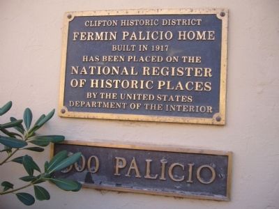 Fermin Palicio Home Marker. Click for full size. Fermin Palicio Home Marker image. Click for full size.