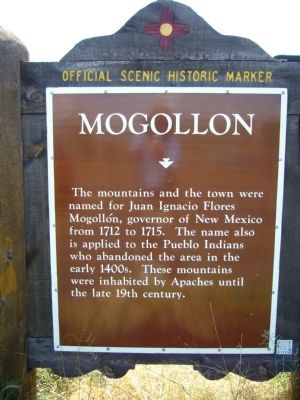 Mogollon Marker. Click for full size. Mogollon Marker image. Click for full size.