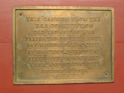 Cannon from the U.S.S. Constitution Marker image. Click for full size.