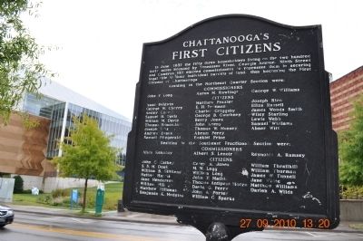 Chattanooga's First Citizens Marker image. Click for full size.