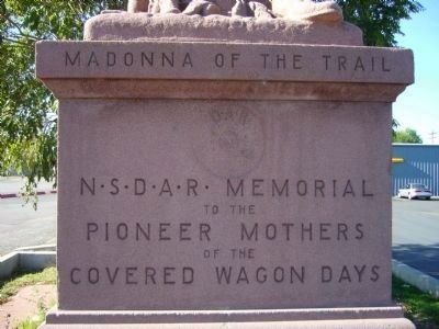 Front of Madonna of the Trail Statue image. Click for full size.