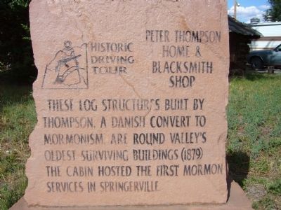 Peter Thompson Home & Blacksmith Shop Marker image. Click for full size.