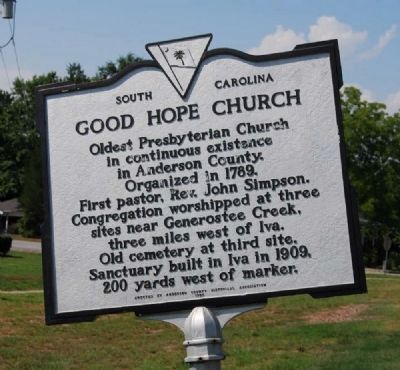 Good Hope Church Marker image. Click for full size.