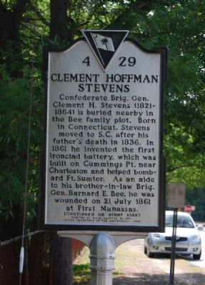 Clement Hoffman Stevens Marker -<br>Front. Click for full size. Clement Hoffman Stevens Marker -<br>Front image. Click for full size.