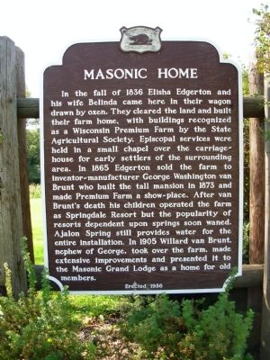 Masonic Home Marker image. Click for full size.